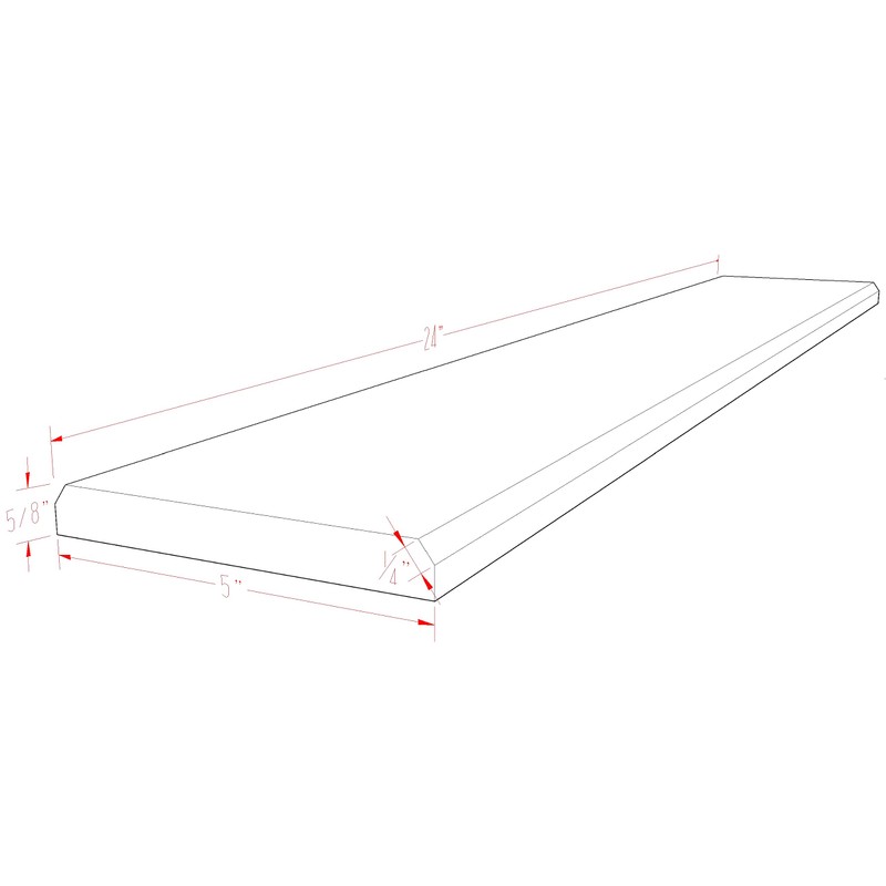 Tenedos Carrara Marble Doorway Floor Threshold (Marble Saddle) - Polished