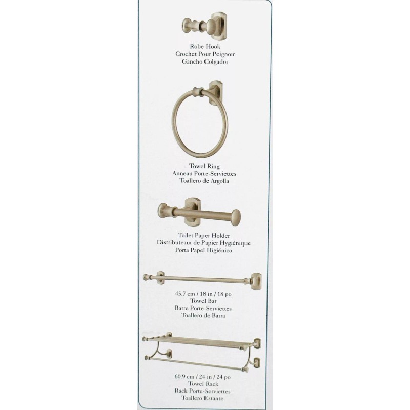 Sheffield Home 5 Piece Bathroom Accessory Set in Brushed Nickel(Silver)