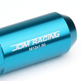 Auto Dynasty M12 x 1.5 Open/Closed End Design 20-Piece Aluminum Alloy Wheel Lug Nuts +1 X Deep Drive Extension (Light Blue)