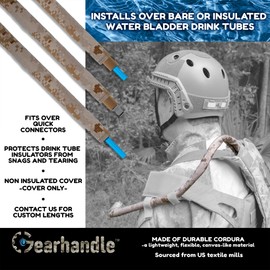 Camo Non-Insulated Drink Tube Sleeve. Camo Your Tactical Hydration Backpack Bare or Insulated Water Bladder Drink Tube Hose Covers. (36" Inches, USMC Desert Digital)