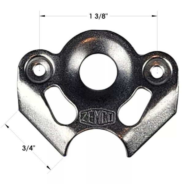Zemco #6, 7/16" Diameter, corner, quarter turn, weld on Dzus