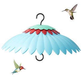 Beserie Squirrel Baffle,Hang from Bird Feeders for Outdoors Squirrel Proof, Protect Feed Green Dome Attract Hummingbirds, Moat Proof, Easy to Clean-14inch(Blue)
