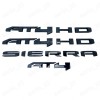 GMC 4PCS Gloss Black AT4 HD Emblems Sierra Letters Kit
