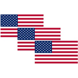 Rogue River Tactical American USA Flag Sticker Patriotic Stars and Stripes United States Auto Car Decal Window Bumper US Military (3 Pack 3x5)