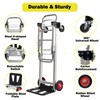 EAGWON 3-in-1 Aluminum Folding Hand Truck Dolly, 600 lbs Heavy
