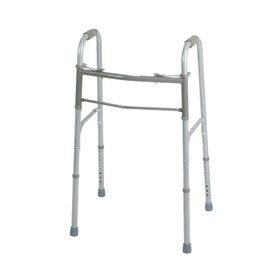 Medline MDS864104B Walker, 2 Button, Folding, ADJ.1INAdult (Case of 4)