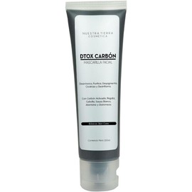 Nuestra Tierra Cosmetica Mascarilla Facial Dtox Carbon con Carbon Activado, Regaliz, Cebolla y Sauce Blanco, 100ml, Desintoxicante y Purificante