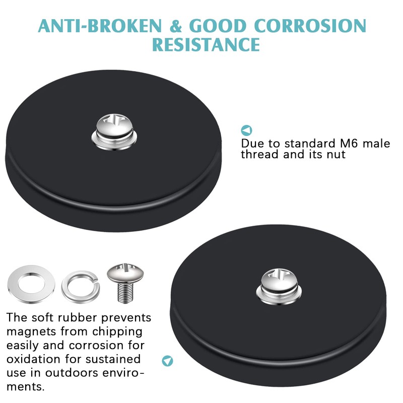 Rubber Coated Magnet Neodymium Magnet Base with Rubber Coating Anti
