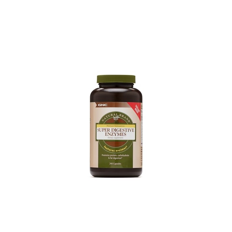 GNC Natural Brand Super Digestive Enzymes, Supports Protein, Carbohydrate and
