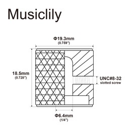 Musiclily Pro 1/4 Inch Aluminum Flat Top Universal Fitting Potentiometer Control Knob with Set Screw for Fender Mexico Player Tele Style Electric Guitar, Chrome (Set of 2)