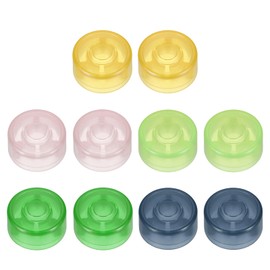 MECCANIXITY 10 Pcs Footswitch Toppers Guitar Pedal Button Caps Plastic Footswitch Top Cover 3/8" for Guitar Effects Pedal Buttons, Multi-color