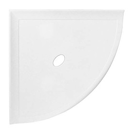 Questech Metro Flatback Bathroom Corner Shower Shelf, Wall Mounted, 10 Inches, Matte Bright White