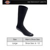 Dickies Men's Multi-Pack Dri-tech Moisture Control Boot-Length Socks, Black (6