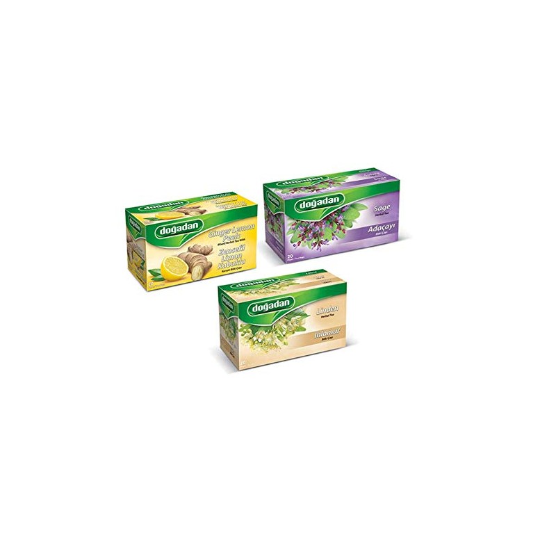 DOGADAN HERBAL TEA PACK OF 3 ( LINDEN, GINGER LEMON,