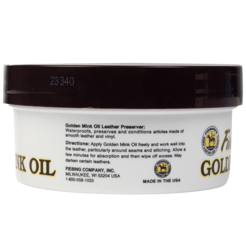 Fiebing's Golden Mink Oil for Leather Boots (6 oz) -
