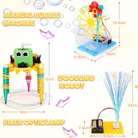 STEM Robotics Science Kits for Kids 6-12,6 Set STEM Toys for Boys Girls 8-12, Engineering Building Toy Electronic Motor Robot Craft, Christmas Birthday Gifts Toys for Boys Girls 6 7 8 9 10 11 12