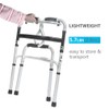 Morimoe Folding Walker with Wheels,Stand-Up Aid,Portable,Lightweight,Aluminum Alloy