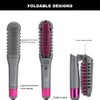 Foldable Negative Ion Hair Straightening Comb Adjustable Hair Straightener