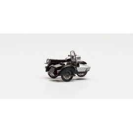 herpa 053433-006 MZ 250 Motorcycle Bicycle with Sidecar Silver/Black in Miniature for Crafts, Collecting and as a Gift