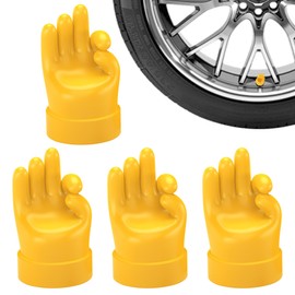 Zssxysm Set of 4 Valve Caps, Valve Covers Car with Seal, Universal Bicycle Valve, Personal Car Valve Cap, Tyre Marker, Motorcycle Funny Car Accessories for All Schrader Valves