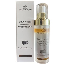 SHENT & MENT Weißes Trüffel-Sprühserum Centella Madagascar Sofort Reparierender Feuchtigkeitsspendender Gesichtsnebel Erfrischender Rosenduft Ideal Gesicht Hals Dekolleté Alle Hauttypen – 100 ml.