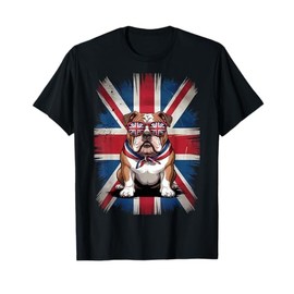 English Bulldog UK Flag Union Jack Women Men UK British Flag T-Shirt