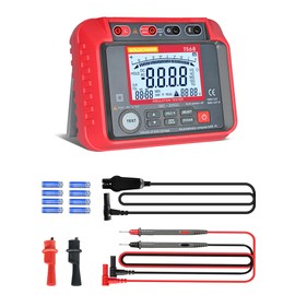 Insulation Resistance Tester TS68, 1MΩ-200GΩ Resistance Measurement, Megohmmeter with Backlit LCD Display, 100 Data Storage, Output Voltage 250V-2500V, Measurement for Transformer, High Voltage Motors
