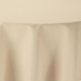 amp-artshop Tablecloth Linen Look Round 140 cm Champagne Cream - Choice of Colours, Shape and Size with Lotus Effect - (R140CH)