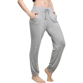 Vislivin Women's Stretch Knit Pajama Pants Modal Sleep Pant Gray Thin L