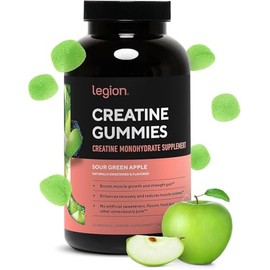 LEGION- Gomitas de monohidrato de creatina suplemento de creatina masticable y limpio para fuerza, resistencia y recuperación muscular 30 porciones...