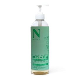Dr. Natural Shampoo y Jabón Líquido para Cuerpo Bebés y Niños | Natural, Orgánico, Sin Sulfatos y Parabenos e Hipoalergénico | Hecho de Plantas Con Aceite de Oliva y Coco, Manteca de Karité y Romero (473 ml, Eucalipto)