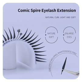 ANNAFRIS ComicFox, 0.07C, 8-15 Eyelash Extensions, Artificial Eyelash Clusters, Volume Eyelashes, Premade Fan Lashes