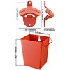 Jumiok Red Bottle Opener Wall Mounted and Cap Catcher Funny