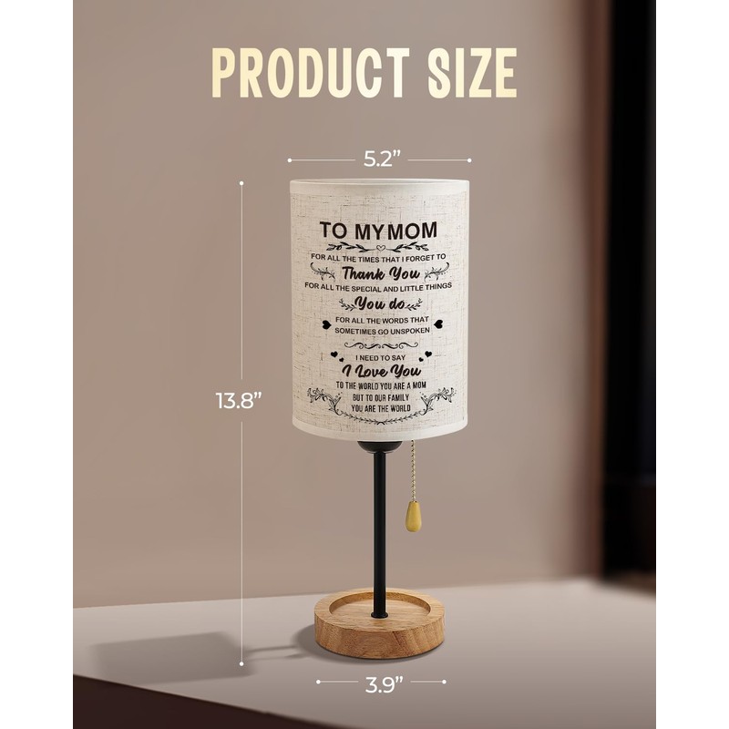 Christams Gifts for Mom from Daughter Son Linen Fabric Wooden