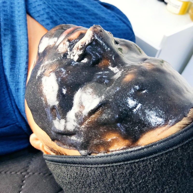 Charcoal Mascarilla Hidro-Plastica Purificante con Carbon Activado, Sauce y Tea