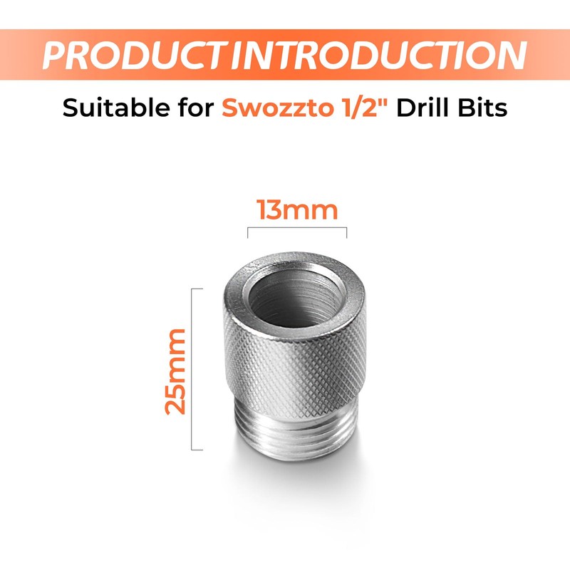 1/2" Drill Guide, Drill Guide Sleeve,Suitable for Swozzto 1/2" Drill