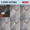 Delta 6-Setting In2ition 2-in-1 Dual Shower Head with Handheld High