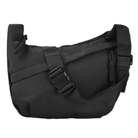 Aomhrek Black School Bag, Half Moon Bag, Women's Belt Bag, Adjustable Shoulder Strap, Women's Satchel, Large Bags, Women's Crossbody Bag with Zip, black