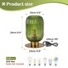 Soutas Green Glass Table Lamp, Mid Century Modern Table Lamp