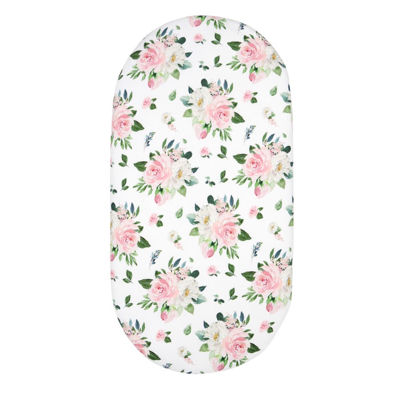 2Pcs Bassinet Sheet Polyester Cotton Breathable Elastic Bassinet Pad Mattress