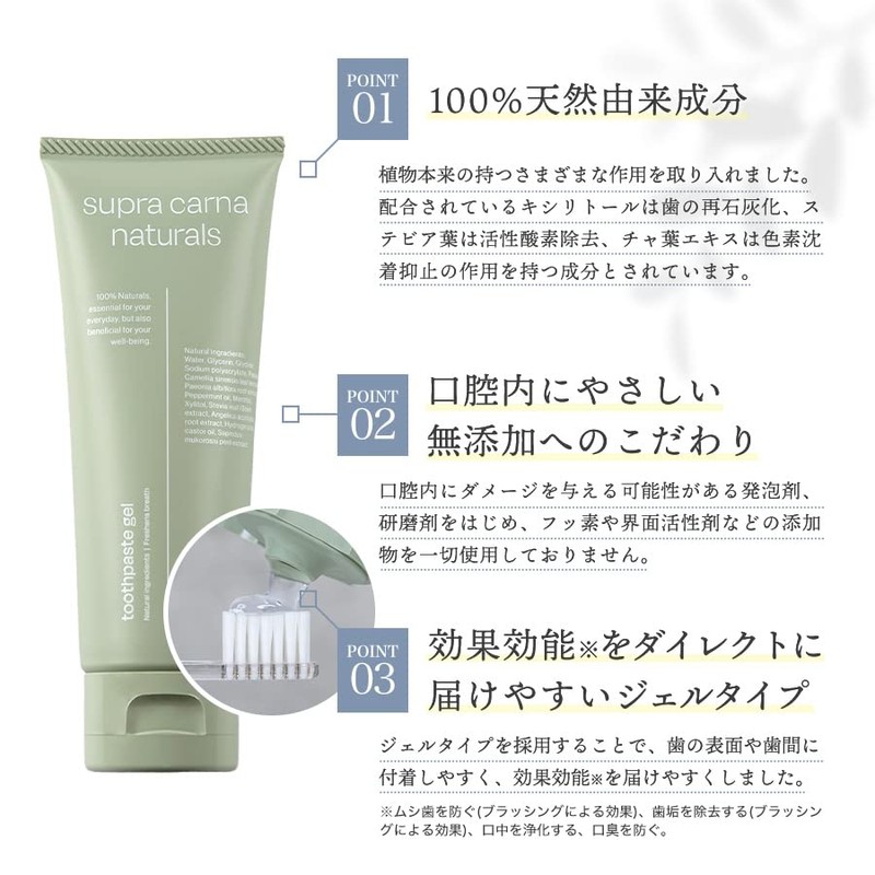 Spracarna Naturals Toothpaste Gel, 2.8 oz (80 g), 100% Naturally