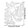 XMZZMX Patchwork Arrow Stork Bird and Baby Metal Cutting Dies