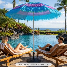6 FT Tiki Thatched Patio Beach Umbrella with Push Button Tilt & Carrying Bag for Beach & Patio Usecolor: Multicolor Color