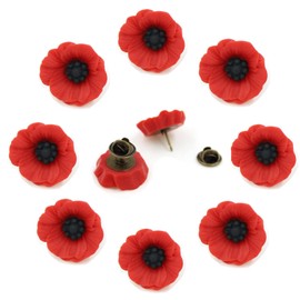 Poppy Flower Brooch Pins, Lest We Forget Canadian Poppy Day Gift Veterans Day Memorial Day Remembrance Day Lapel Pin for Women Men (5)