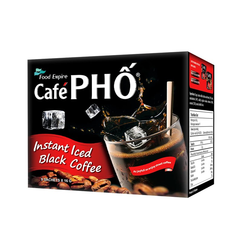 Cafe Pho Vietnamese Instant Coffee Mix, Iced Black Coffee, Cafe