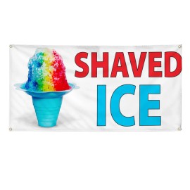 genetic/unbranded Vinyl Banner Multiple Sizes Shaved Ice Outdoor Advertising Printing P Outdoor - 60x144inches
