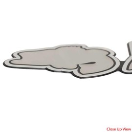 Bass Cat Boat Raised Trailer Decal Sticker 33085 | Silver White Black
