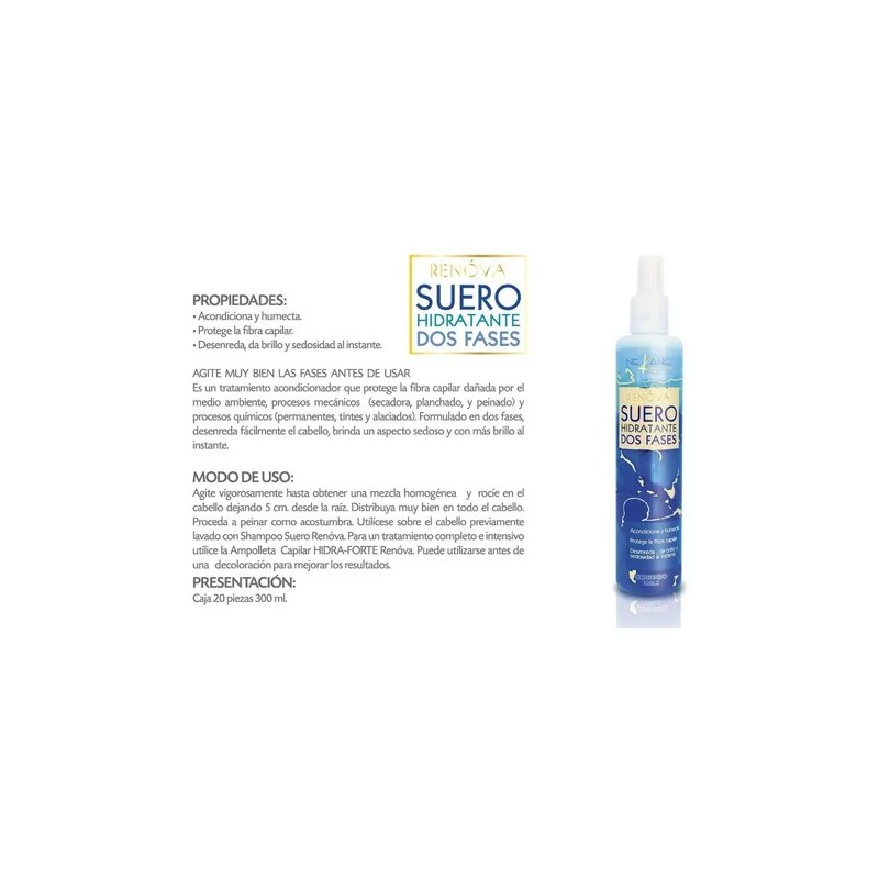 Nekane Renova Suero Bifase Hydrating 300 ml | Acondicionador sin Enjuague
