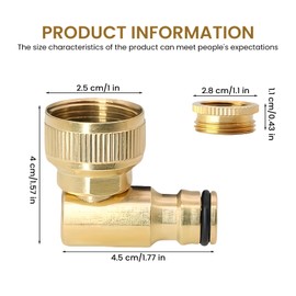 WANDGU Brass Tap Connector 1/2 Inch and 3/4 Inch: Tap Adapter, Rotatable Hose Connection 360°, Male Thread Hose Coupling for Garden Hoses, Watering Devices, Taps, Pack of 2