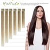 WindTouch Black Silver Hair Extensions for Women, 12 Inch 100g